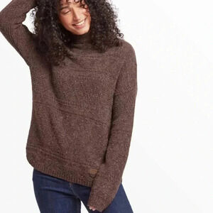 Sherpa Yuden Size Small Women Wool Sweater Burgundy Hiking Outdoors Marled